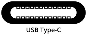 Schematic representation of a USB Type-C connector